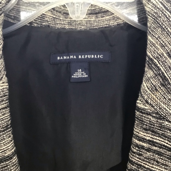 Banana Republic Camille Wool Blend Peplum Jacket Blazer Casual Career Size 14 - Picture 5 of 9